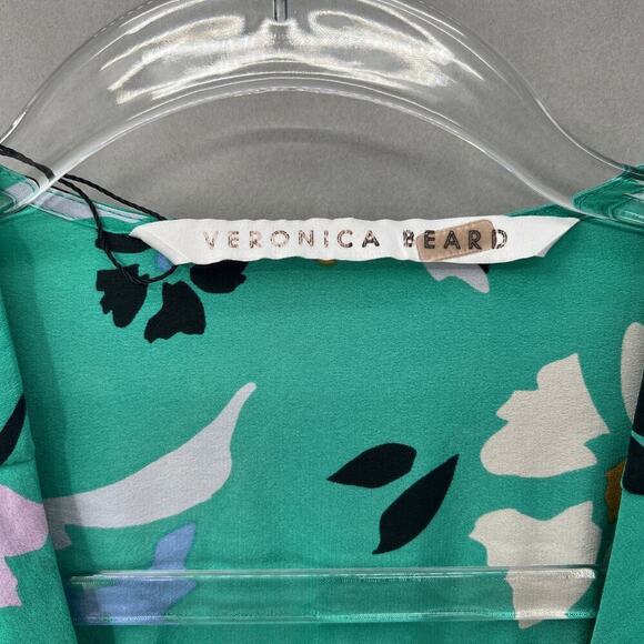 1.Veronica Beard Mini Dress Womens Medium Silk Floral Garden Party Feminine Chic - Picture 11 of 11